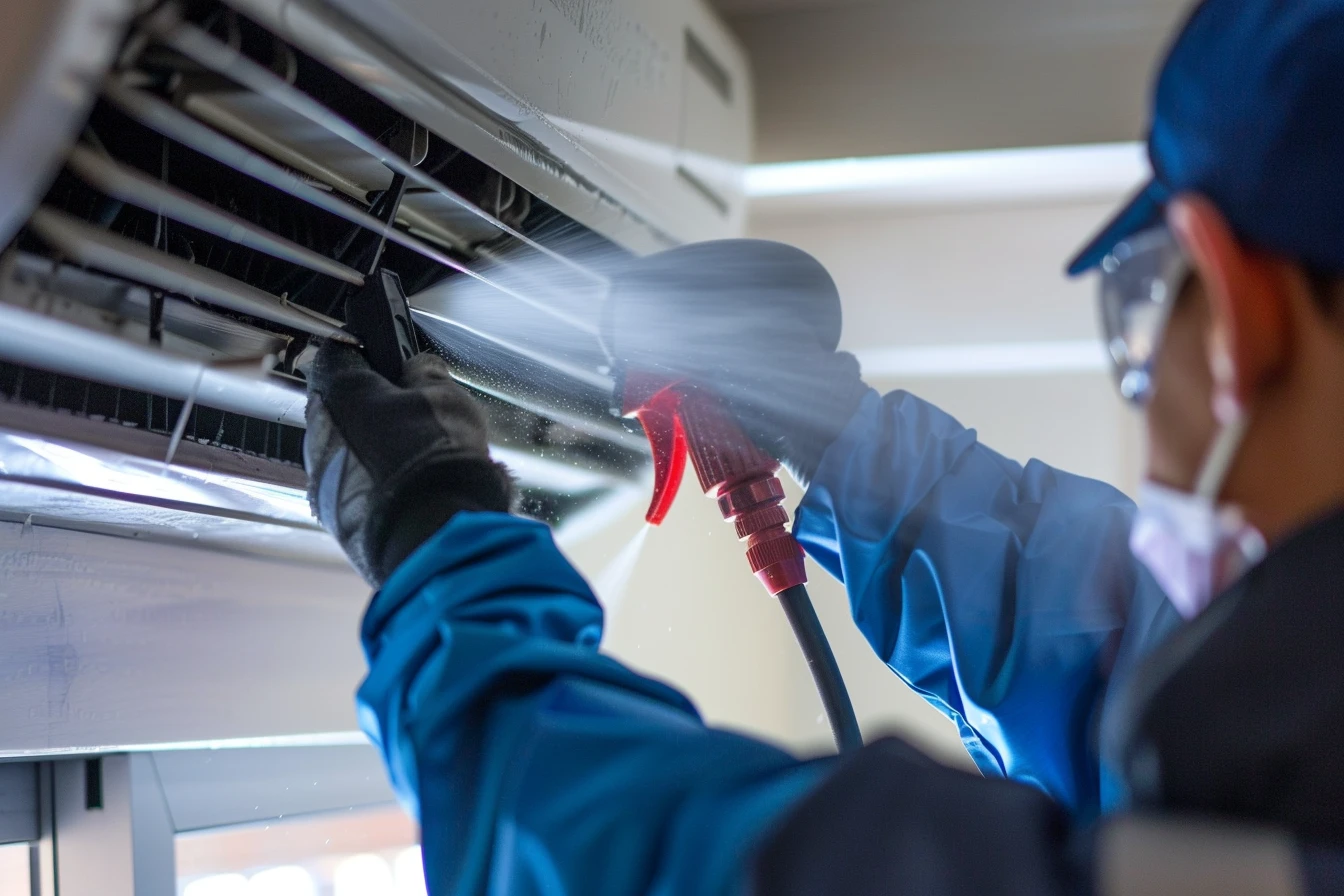 Duct sanitizing and deodorizing