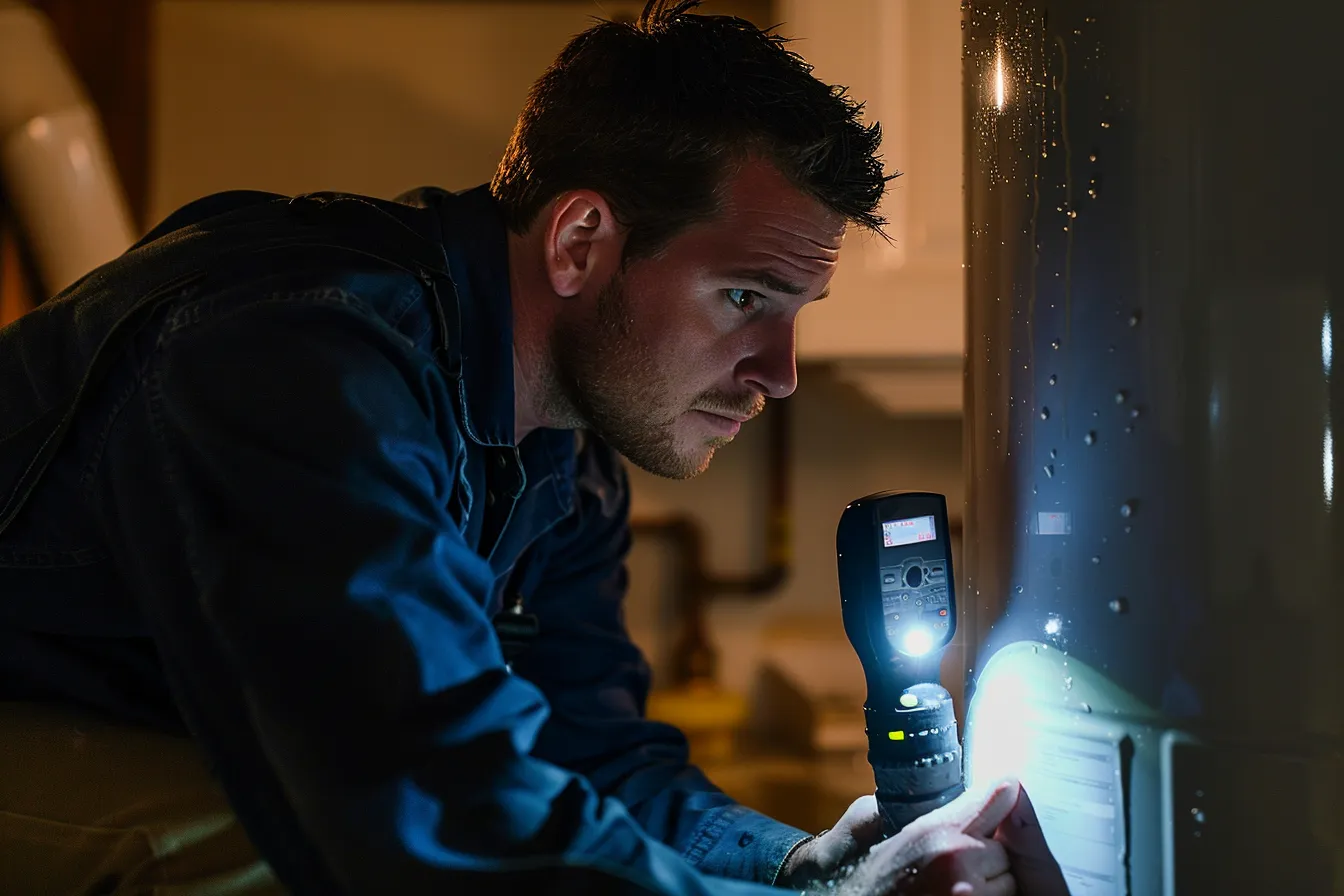 Water heater leak detection