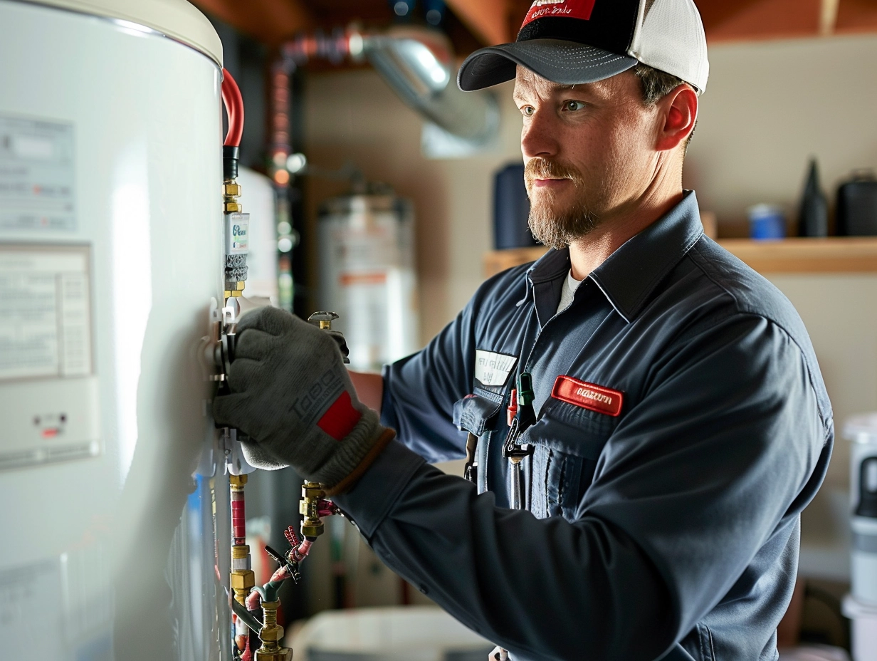 Tank water heater installation